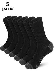 1/5/10 Pairs Plus Size Men's Basketball Sports Mid-Calf Socks, Work Socks, Basketball Socks, Long Tube Socks For Couples, Non-Slip, Durable, Sports Socks - Multicolor - View 8