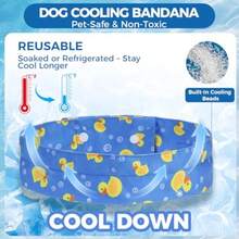 Dog Cooling Bandana For Dogs, 2 Pack Instant Cooling Bandanas, Adjustable Neck Wraps Ice F Bib Gel Cooler Pet Bandanas Hunting Training Hiking Cam Accessories For Summer, Blue S - Z-blue - View 3