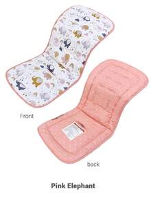 1 pieza Cojín cómodo para silla de paseo de bebé, almohadilla reversible para trona - Multicolor - Ver 15