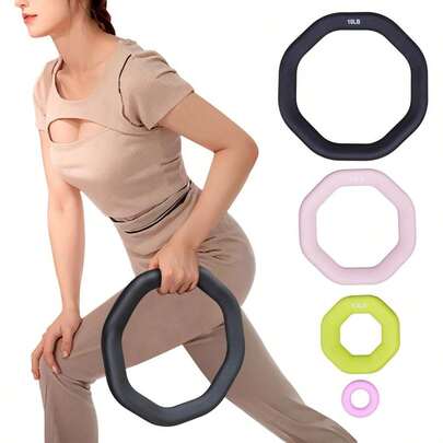 Weight Ring 2-In-1 Kettlebell Dumbbell, Cast Iron+PVC Coating, Yoga Exercise, Aerobics, Core Training, 4 In A Set (0.33LB+ 5.5LB+ 5LB+ 10LB)