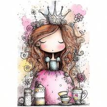 1pc [30*40cm/11.8*15.7in]5D Acrylic Diamond Painting Kit, Cartoon Princess Pattern, Suitable For Adult Beginners DIY Mosaic Diamond Art, Full Drill Handmade Self-Design DIY Diamond Painting, Applicable For Living Room, Bedroom, Office Wall Decoration Hanging Painting, Surprise Home Decor Gift For Family And Friends, Unframed - No Frame - View 1