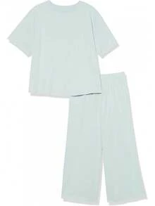 Conjunto de Pijama de Jersey Tejido para Mujer de  Essentials - Blanco - Ver 6