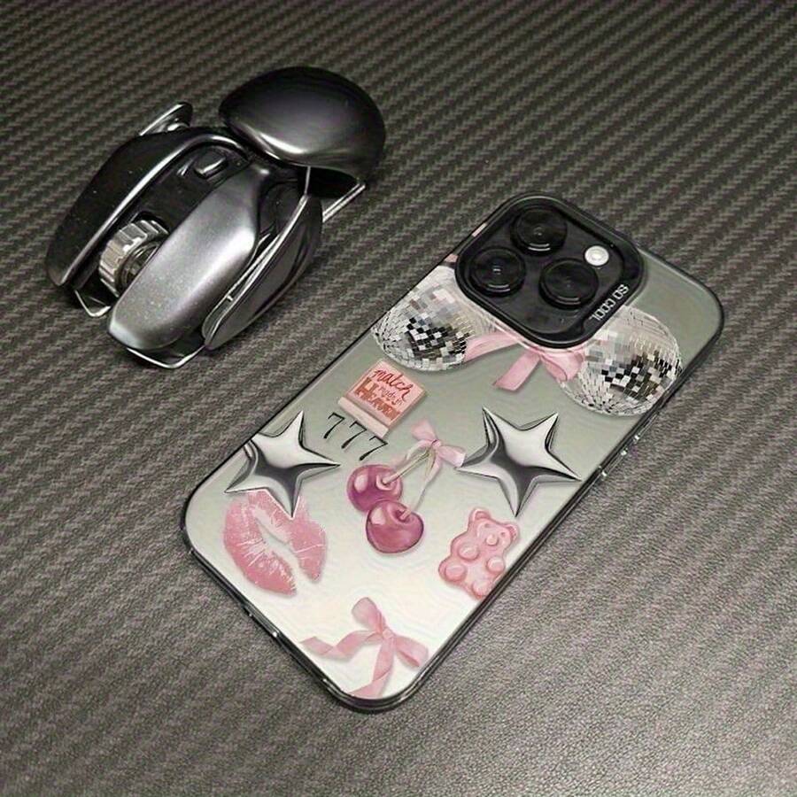 Funda para teléfono: Cherry Star Bear 7/8 Plus Funda Suave Anticaídas, Diseño Simple y Premium con Amortiguación de Aire, Compatible con iPhone 14 Pro Max, Funda para Apple 13, Pareja XS Max, Nueva 12 Pro Anticaídas XR Mate 11 Unisex 13, Cobertura Completa 15, 15 Pro Funda Suave, Cubierta Protectora - Multicolor - Ver 1