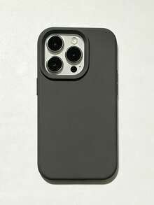 New Luxury Shockproof Soft Friendly Phone Case, Compatible With IPhone 17 16 15 Pro 14 Plus 13 12 11 17 Pro Max Air, Anti-Drop Smooth Protective Cover, Durable Design, Skin-Friendly Material - Carbon Gray Black - View 2