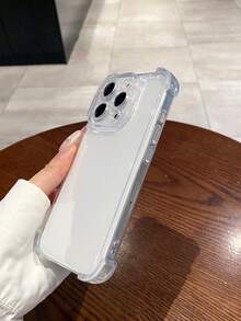 經典極簡透明相機孔防摔軟手機殼，適用於 Apple 17、AIR、17PRO、17PROMAX、16promax、14/13、12、11 Pro Max、XS Max、X、XR、8、7、Plus、GalaxyA13 5G S21 FE5G A15 A21S A34 A12 S25 S21U S26 系列及其他機型，可作為生日禮物送給女友、男友或自己使用 - 無色 - 查看 8