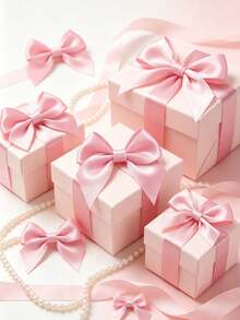 20pcs/10pcs/1pc Pink Bows For Gift Wrapping,Satin Ribbon Bows,Small Bows For Crafts,Bow Decor,Mini Bows Decorations For Party BabyShower Birthday Wedding,Sewing,Scrapbooking,DIY Party Baking Decoration,Flower Packaging Decoration - A - View 3