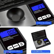 電子秤 0.01g 精準稱重,適用於金飾珠寶,迷你電子口袋秤 200g 500g 容量,輕量秤滿足精確且方便的稱重需求 2*AAA 電池(不含) - 彩色 - 查看 11