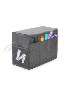 1pc Sewing Machine Dust Cover, Protective Fabric With Convenient Side Pocket And Sturdy Handle, Fits Most Standard Machines And Accessories, Storage Bag, Organization - Multicolor - View 3