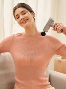 SKG F1 Pro Mini Portable Massage Gun Deep Tissue Percussion Massager, 6 Speeds 4 Heads 3200 RPM, Cordless Rechargeable Muscle Recovery For Neck Back Shoulder Legs, Home Gym Travel Gifts For Mom Dad - View 8