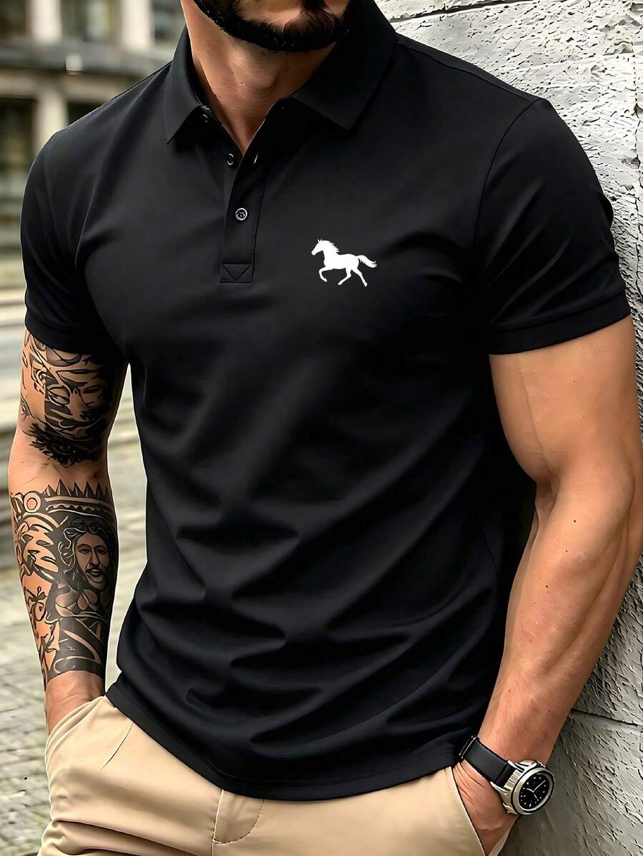男士夏季輕量面料 Polo 衫 | 修身短袖純色領口上衣，適合日常、通勤、辦公、輕量運動與海灘穿著
