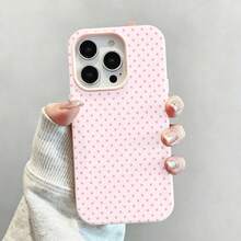 tema de estampado de lunares rosasfunda de teléfono Fundas compatibles con ,Apple,VIVO,OPPO,,, y Honor.Fabricadas en silicona TPU,ofrecen protección contra golpes y caídas. - Rosa - Ver 1