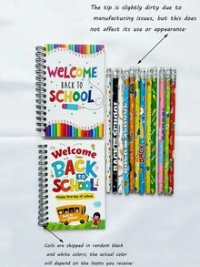 16pcs Back To School Gift Set: Perfect Choice For The First Day Of School - Includes Mini Notebooks, Pencil Set, Spiral Notebooks, Party Supplies, Reward Gifts And Gift Bags (Classic Style) - Back-to-school Notebook and Pencil Set - View 5