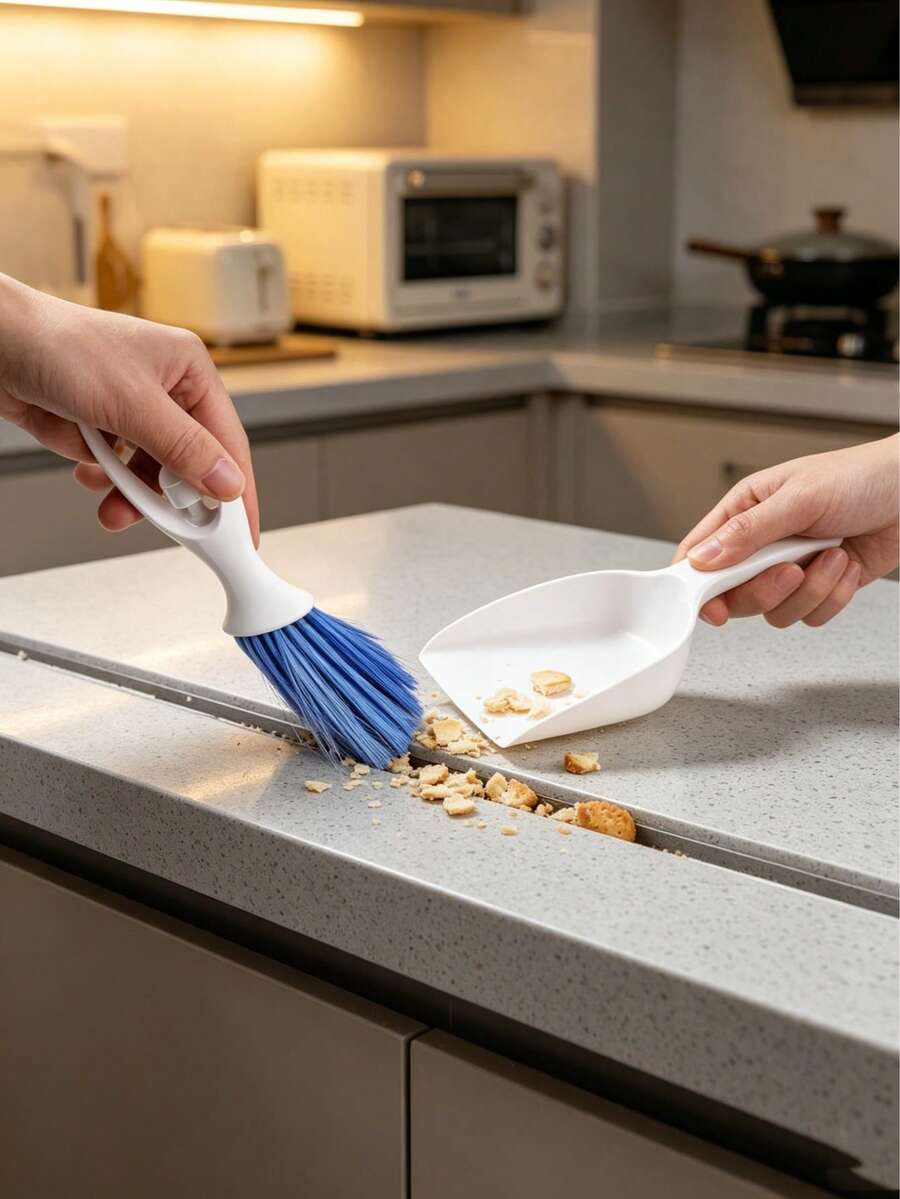Multifunctional Angel Cleaning Brush For Keyboard, Window Gaps, Household Cleaning Brush With Dustpan, Hangable Bristle Brush - AA - View 1