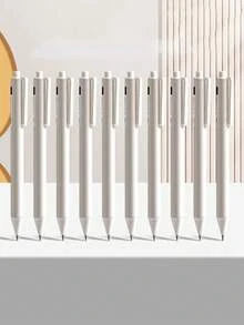 20pcs Black & White Retractable Gel Pens, INS Style Student Exam Quick-Dry 0.5mm Black Ink ST Pens, Barrel-Packed Japanese Style Retractable Gel Pens, Large Capacity Writing Pens For Students, Office And Signing, Back To School - Multicolor - View 6