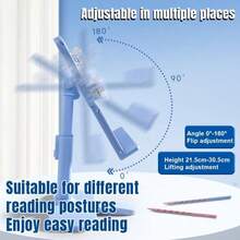 1pc Multifunctional Adjustable Height Reading Stand, Student Reading & Learning Bookshelf, Simple Adjustable Reading Aid, Suitable For Reading & Learning, Eye Protection, Cervical Comfort, Reading Book Clip, Book Holder, Book Support Stand - A - View 4