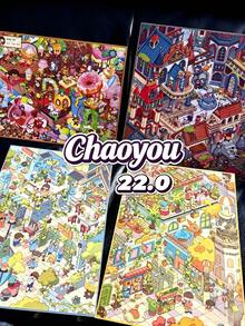 New Large Size DIY Scene Stickers,Premium Special Oil Craft Kawaii Town Landscape Stickers,Cute Scenery Stickers,Adults Craft Stickers,Summer Trending Urban Diorama Stickers,Summer Vacation Back To School DIY Crafts Holiday Birthday Gift Stationery - A - View 2