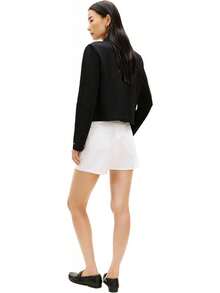 Chaqueta  de Frente Abierto con Botones, Manga Larga, Estilo Casual de Negocios, Blazer Casual para Mujer - Rojo primario - Ver 4