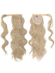 Synthetic Ponytail Extension, 18" Wrap Around Ponytail Hair Extensions Wavy Curly Clip In Pony Tails Hairpieces For Women, Halloween - Multicolor - View 2