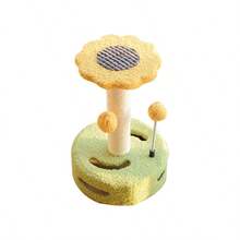 Small Flower-Shaped Cat Tree, Scratch-Resistant Sisal Posts, Hollow Base With Cat Teaser Ball, Viewing Platform Included, Multiple Colors Available, Integrated Play And Scratching Design With Space-Saving Footprint. - Multicolor - View 15