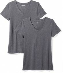 Essentials - Camiseta de manga corta con cuello en V para mujer - Blanco - Ver 11