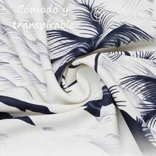 Ropa Playa Hombre Camisa Hawaiana - Manga Corta con Botones Estampado De Playa Tejido Transpirable para Vacaciones Fiestas Viajes Playa - Víspera de Todos los Santos - Ver 5
