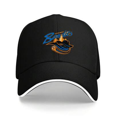 Bandits Chicago Style Sandwich Baseball Cap - Lightweight, Washable, Black With Blue & Orange Graphic Design, Father'S Day, Birthdays, And Casual Travel, Baseball Hat