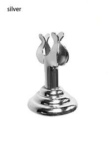 1pc Wedding Season Stainless Steel Silver Table Number Holder, Name Card/Table Number Stand, Party Card Holder, Desktop Name Card Holder, Table Card Holder, Mini Table Card Holder, Short Table Number Holder - Multicolor - View 6