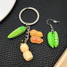 20件隨機混色樹脂水果蔬菜吊飾,逼真仿真食物掛件,DIY珠寶手工配件,適用於手鍊、項鍊、耳環 - 彩色 - 查看 7