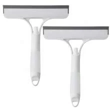 1/2-Piece 3-In-1 Window Cleaner With Integrated Sprayer, Silicone Squeegee And Absorbent Sponge, Cleans Windows, Mirrors And Shower Screens Without Water Marks, Available In White, Blue And Yellow, Multifunctional Household Cleaning Tool - Putih - View 12