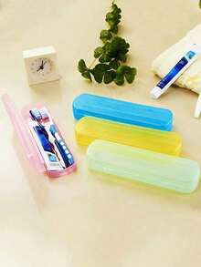 [Toothbrush Box]Toothbrush And Toothpaste Travel Storage Box, Portable Travel, Home, Camping Toothbrush Storage Box Holder - Multicolor - View 3