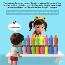 Children's Multi-Function Brain Development Board Game Gift Set 6-In-1 Pop-Up Scoring Competitive Game Color Recognition Logic Reasoning Puzzle Toy Parent-Child Memory Flip Matching Interactive Desktop Educational Tool To Train Children's Observation Reaction And Concentration - Multicolor - View 12