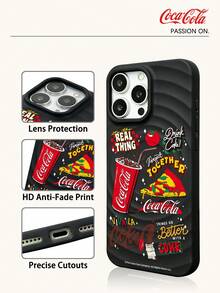 Coca-Cola The Phone Case With Wireless Charging Function Is Full Of Vitality And Passion. It Is Made Of Lightweight Materials And Has Anti Scratch, Anti Drop, And Anti Slip Design To Protect Your Hand In A Cartoon Anime Style. The Case Is Compatible With Apple 17 17Air 17Pro 17ProMax 11,12,13,15,16 Pro,16ProMax,14Plus,15Plus,16Plus,15Pro,16PLUS,XR. Suitable For Gifting To Friends And Family - Black - View 3
