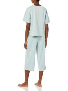 Conjunto de Pijama de Jersey Tejido para Mujer de  Essentials - Blanco - Ver 2