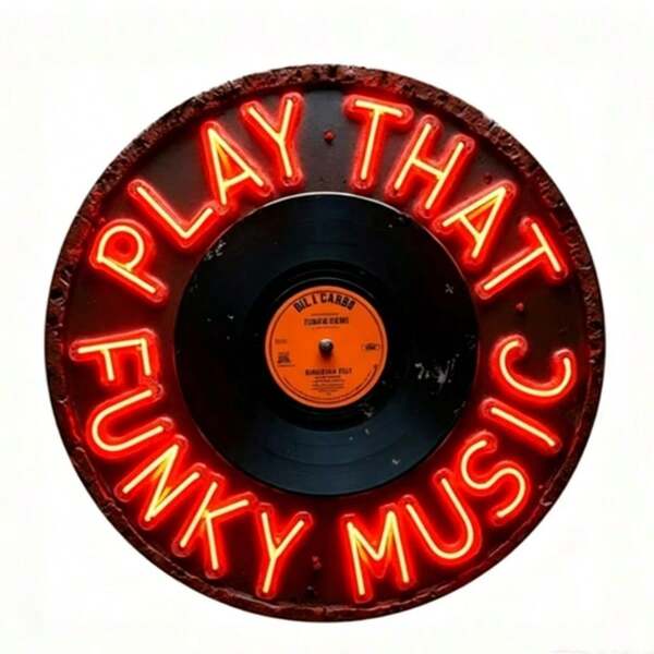 2D Flat Printed Acrylic Material Vintage Vinyl Record Sign - Retro Wall Art, Suitable For Home, Office, Bedroom Or Bathroom Decor - Vibrant Orange And White Design, Nostalgic 70s Style, Vintage Wall Decor | | Vibrant Neon Colors, Neon Sign For Wall Decor, Perfect For Room Decoration
