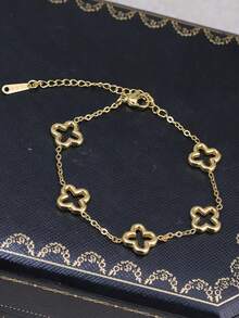 4pcs/Set/3pcs/1pc Gelang Mata Jahat Warna Emas | Set Gelang Mata Biru Enamel & Desain Kabel Terpilin untuk Perhiasan Fashion Kasual/Pesta Sehari-hari - Yellow Gold - View 7