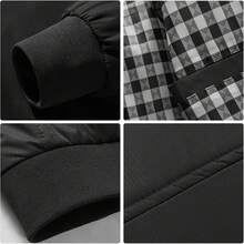 Chamarra Hombre Chaqueta Casual de Negocios Cuello Levantado Para Hombre Chaqueta Abrigos Informal Chaqueta de Senderismo - Azul - Ver 5
