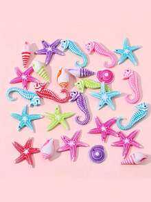 30/60g Random Styles Personalized DIY Colorful Ocean Series Jewelry Making Materials, Suitable For Jewelry Sets - Marine Life - View 7