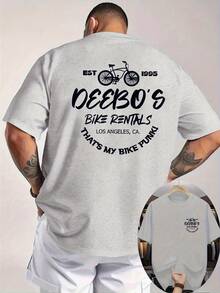[Selección Niu Wang]Nueva camiseta de manga corta casual para hombre de verano, con cuello redondo acanalado, estampada tanto en la parte delantera como en la trasera, hecha de tela de punto - Blanco - Ver 9