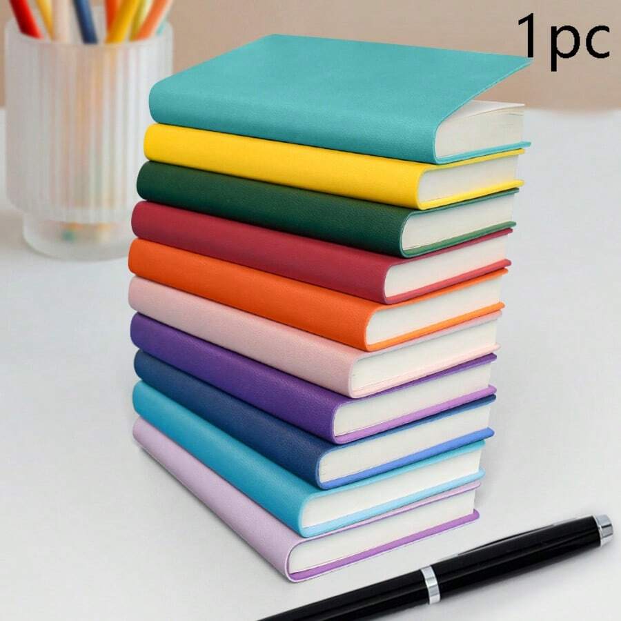 1 قطعة دفتر ملاحظات محمول بسيط A7، دفتر ملاحظات صغير للجيب بقيمة جمالية عالية، 100 ورقة/كتاب، مناسب للطلاب والمهنيين، تخطيط الجدول الزمني والتنظيم الفوري، أسلوب لطيف، محمول، العودة إلى المدرسة، موسم المدرسة، عيد الهالوين - A - مشاهدة 1