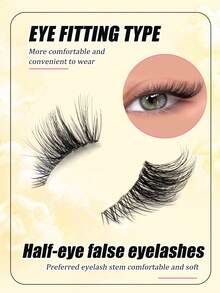 10 Pairs Natural Fox Eye Cat Fur 3D Fluffy Curly Tail Extension Invisible Transparent Band Comfortable Lightweight False Eyelashes For Beginners - 查看 6