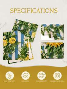 1pc,Summer Style,Pastoral Fresh Summer Table Runner,Lemon Line Print,Multiple Sizes Available,Entryway Decor,Microwave Dust Cover,Suitable For Kitchen Dining Table Decor,Party Decor,Dining Table Decor,Dining Table Arrangement,Home Decor - Blue - View 7