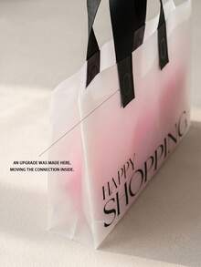 10/20/50PCS Translucent Waterproof Thickened Plastic Gift Bags, Holiday Gift Storage Bags, Portable Large Capacity Tote Bags, Suitable For Women's Summer Clothing Packaging, Plastic Tote Bags, Waterproof Thickened Packaging Bags, Wedding Bags, Shopping Bags, Birthday Gift Bags, Party Gift Bags - One Size - View 5