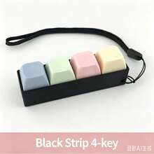 Creative Macaron Color Keycap Stress Relief Toy Square 4-Key Mechanical Keyboard Keycap Stress Relief Toy - Multicolor - View 6
