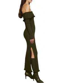 Vestido Midi AMUR Meadow Lettuce Edge para Mujer - Kalamata - Ver 3