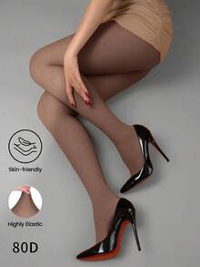 1pc Women's Colorful Velvet Tights, Anti-Snagging, Slimming, Super Elastic, Thick Leggings, Fashionable, Multiple Colors Available - Multicolor - View 7