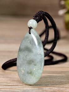 Yumfeel Kalung Liontin Batu Labradorit Alami Bentuk Tetesan Air Mata, Unisex, Tenun Tangan. Gaya Vintage Bohemian. Cocok untuk Pemakaian Sehari-hari dan Acara Perayaan. - MultiWarna - View 6
