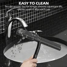 Handheld Silicone Squeegee, 24X21cm, Universal Water Remover For Bathroom Glass And Car Windows, Home Cleaning Window Wiper Tool - White - View 7