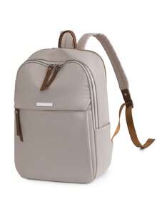Mochila impermeable de gran capacidad, versátil y de moda - Beis - Ver 5
