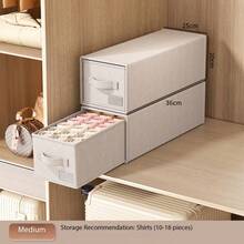 Foldable Drawer Storage Box, Multi-Functional Wardrobe Storage Bin, Large Capacity Clothing Storage Organizer, Drawer Storage Cabinet, Home Snack Toy Clothing Organizer Box, Foldable Storage Cabinet, Multi-Layer Bedroom Nightstand - Multicolor - View 6