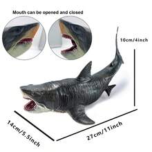 Large Realistic Solid PVC Plastic Ocean Animal Models - Shark, Prehistoric Sea Creatures, Megalodon, Whales Figurines, Decorations, Toys, Holiday Gifts - Multicolor - View 32